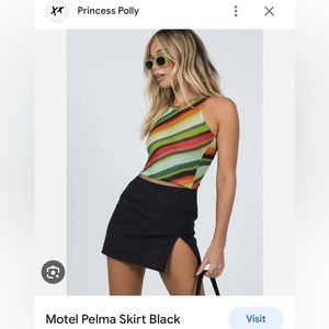 Princess Polly Pelma Mini skirt, black